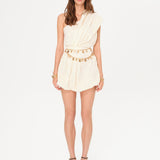 PULA - One-shoulder embroidered balloon dress