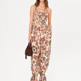 MISHKA - Floral-printed low-waist cuff-detailed harem pants