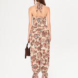 MISHKA - Floral-printed low-waist cuff-detailed harem pants