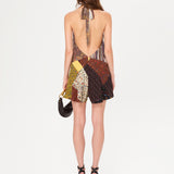 SULIENS - Printed wide-leg playsuit with open back