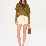 MOJJA - Lace and bow detailed mini shorts