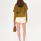 MOJJA - Lace and bow detailed mini shorts