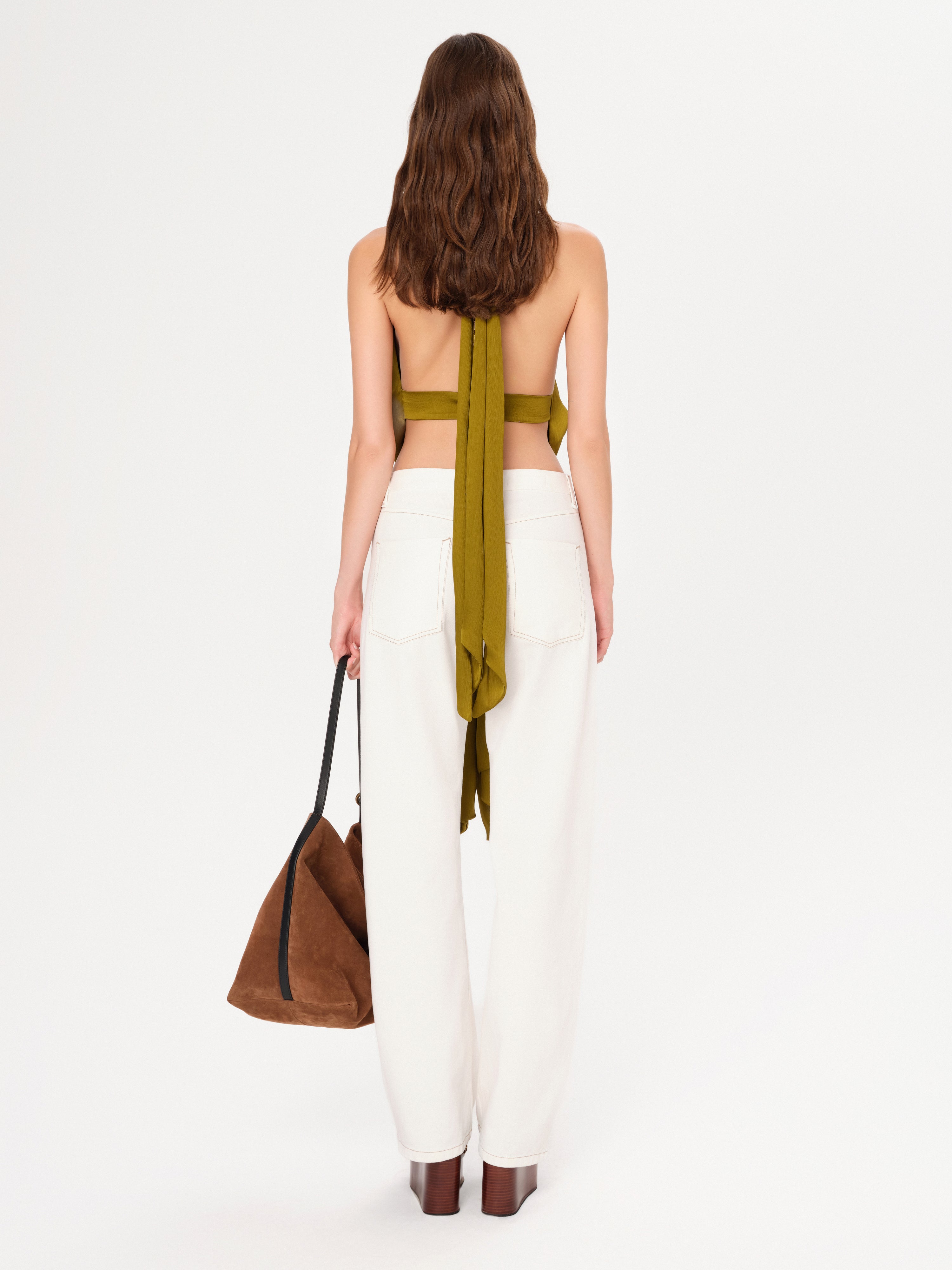 BERTILLE - Halter top with bow-tie