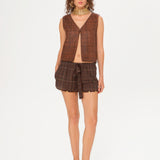 ENTY - Woven leather vest