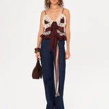 ODETTE - Wide-leg jeans with a chain detail