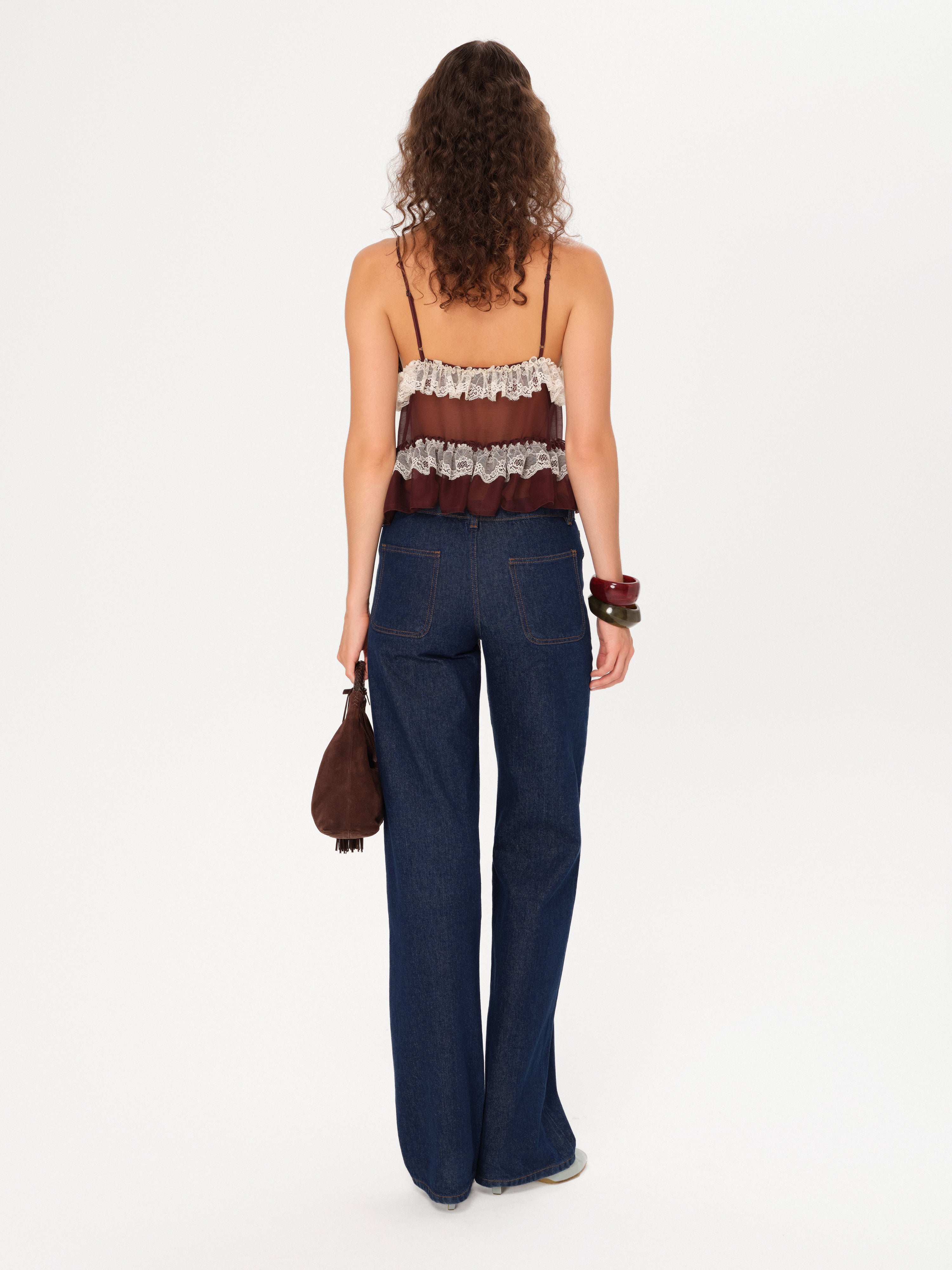 RONA - Ruffled top with bow detail