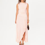 ECO - Ruching detailed asymmetric jersey dress