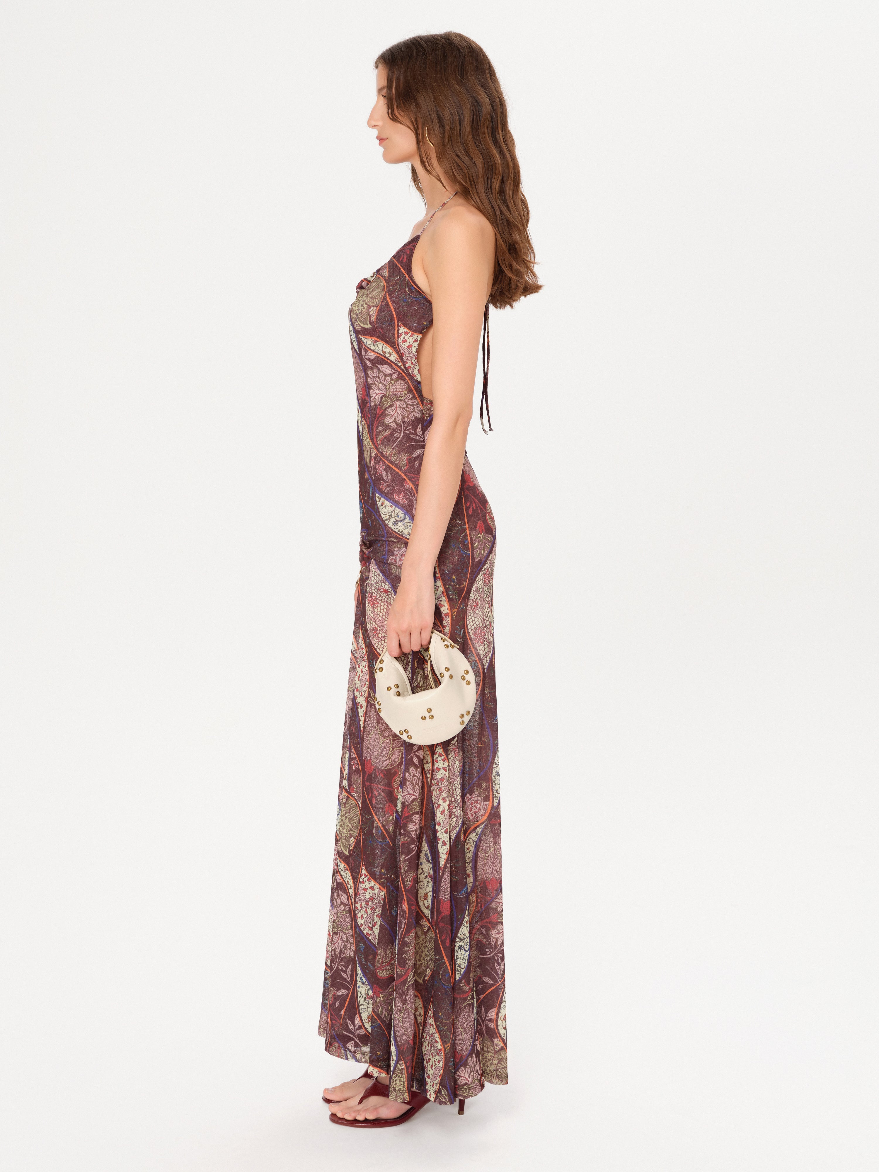NENSI - Printed slip maxi dress