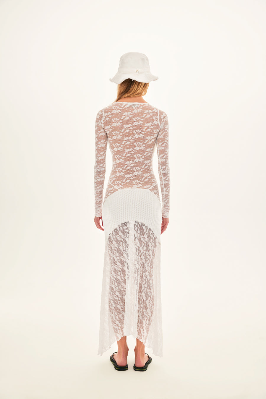 JOELLA - Long sleeve lace maxi dress