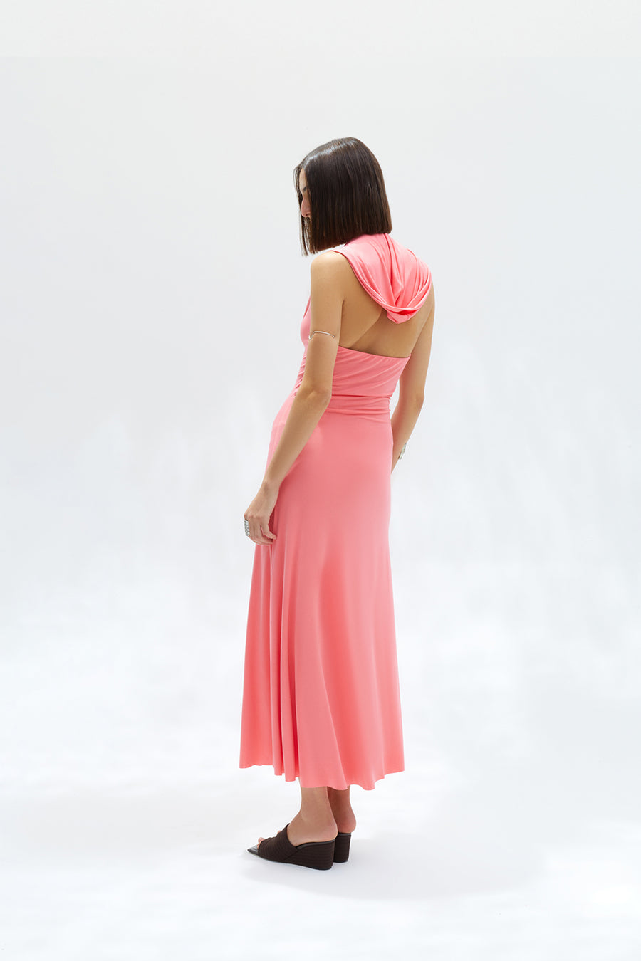 SIZY - Cape detailed jersey maxi dress