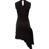 TENA - Sleeveless jersey dress with side tie and ruffle details