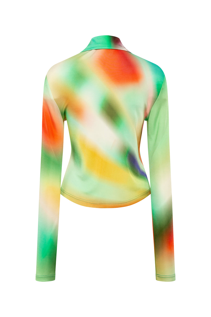TINA - Sun-ray printed fitted jersey shirt