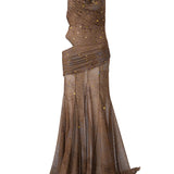 VENUSIA - Cut-out and bead-embellished maxi dress