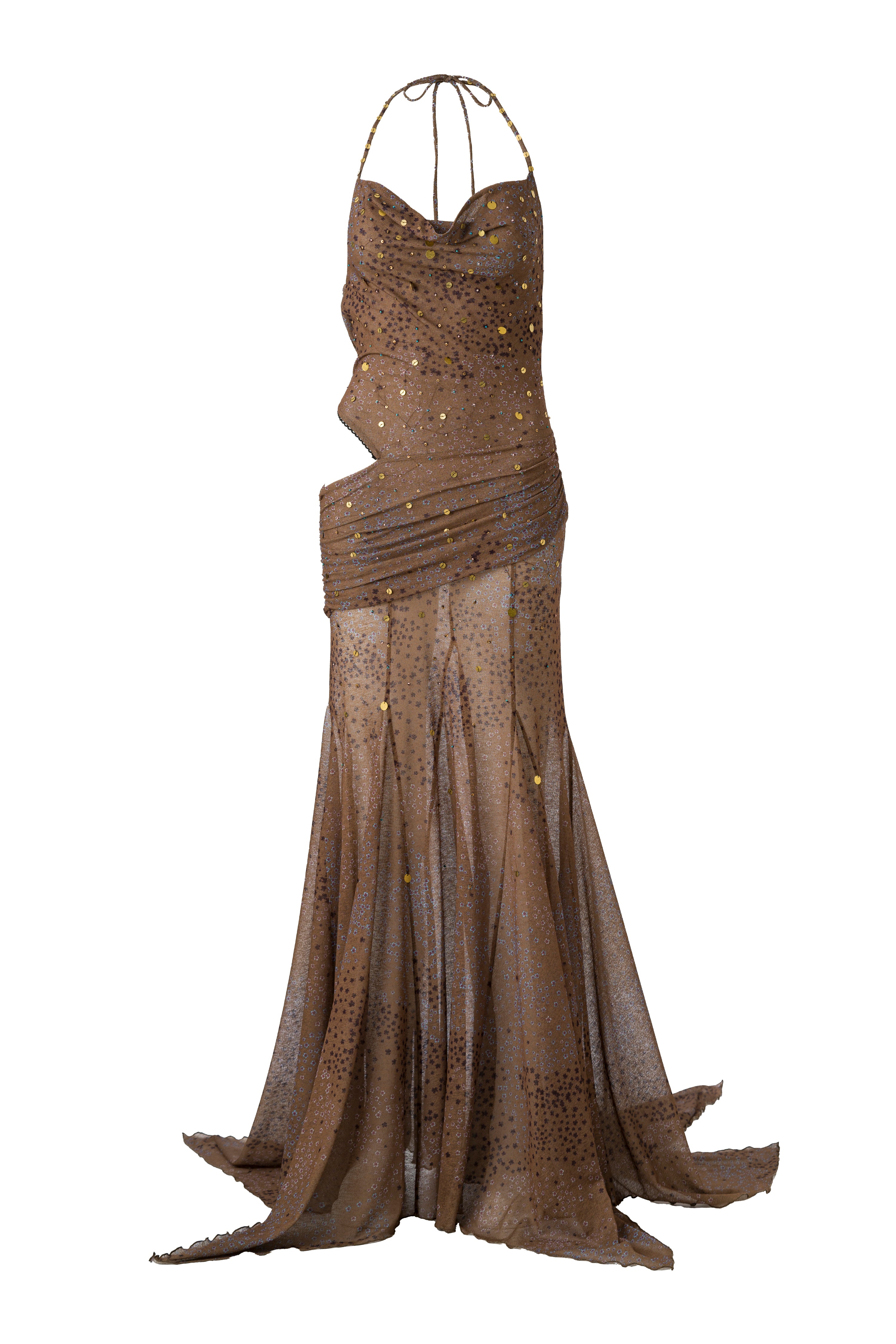 VENUSIA - Cut-out and bead-embellished maxi dress