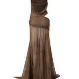 VENUSIA - Cut-out and bead-embellished maxi dress