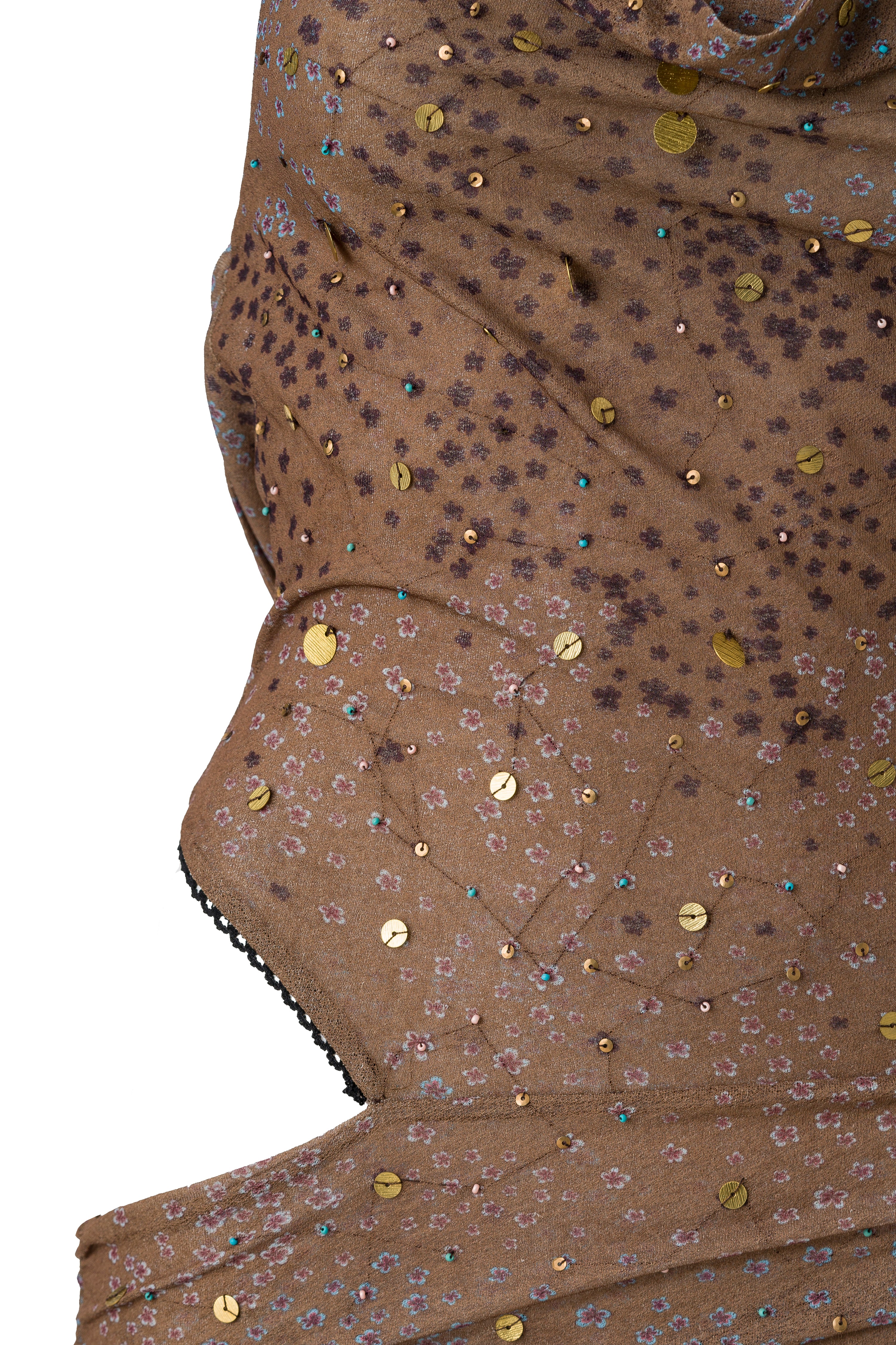 VENUSIA - Cut-out and bead-embellished maxi dress