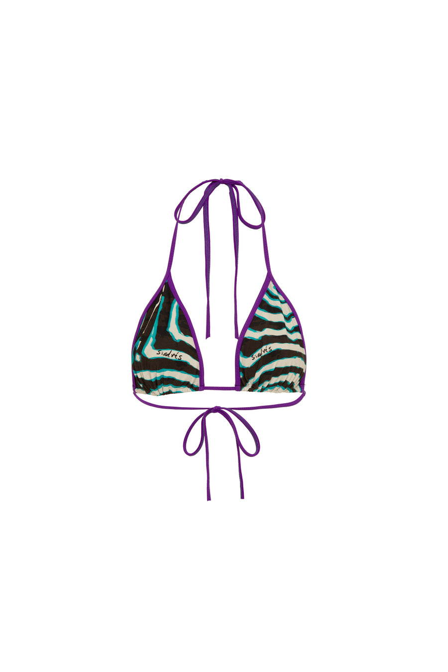 VERTY - Zebra print triangle bikini top