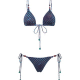 VICKY - Tie-detailed low-rise bikini briefs