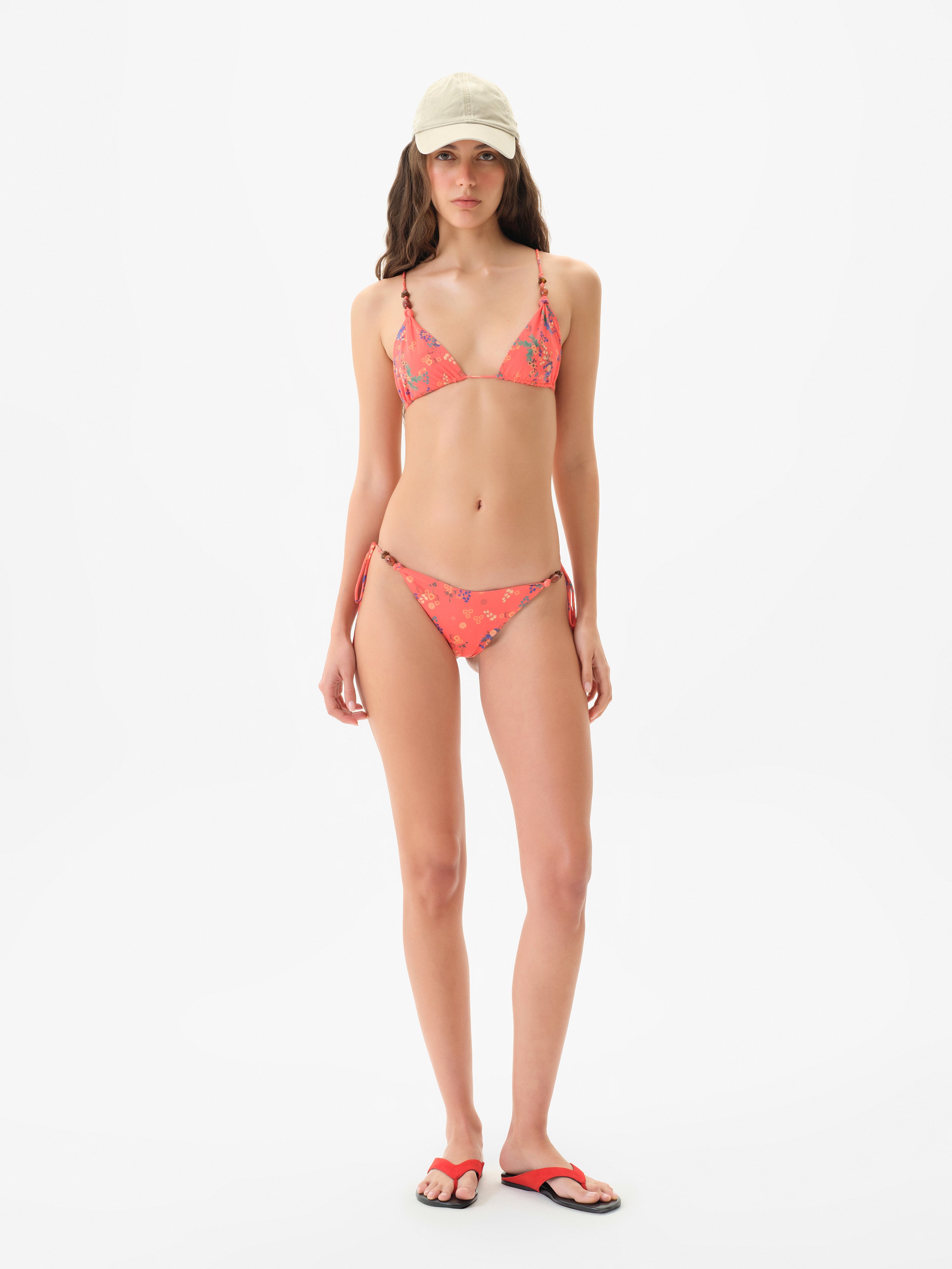 VICKY - Tie-detailed low-rise bikini briefs