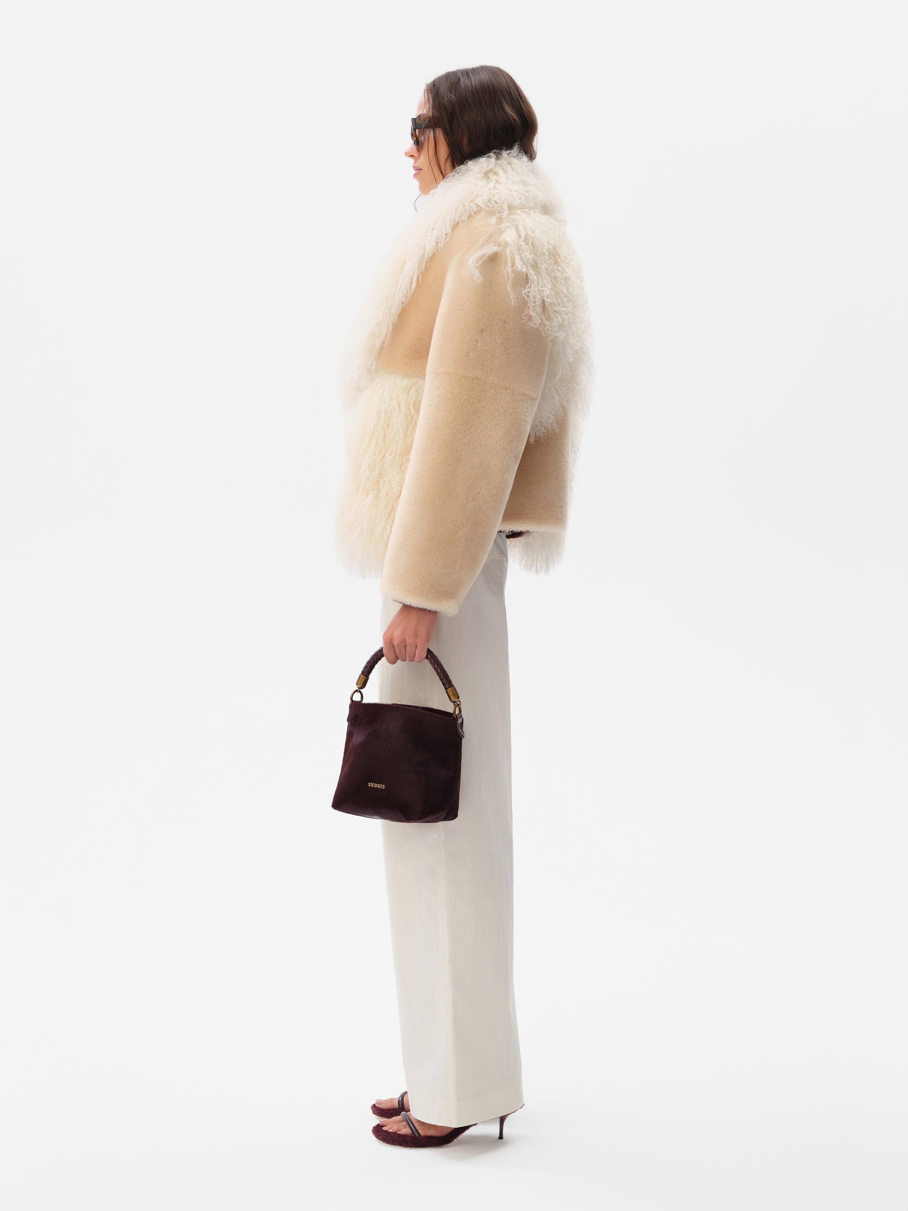 VIENNA - Oversized shearling jacket