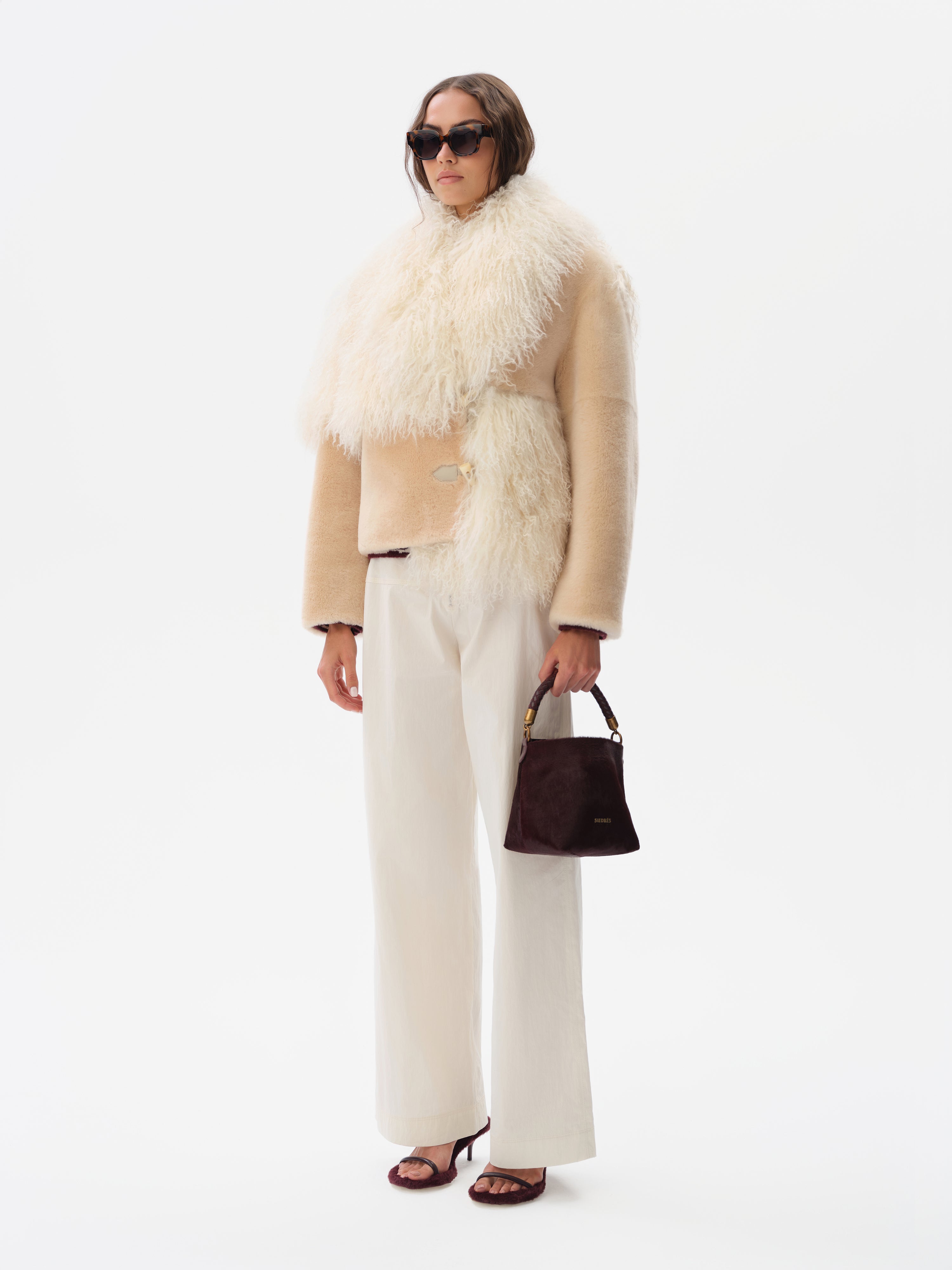 VIENNA - Oversized shearling jacket