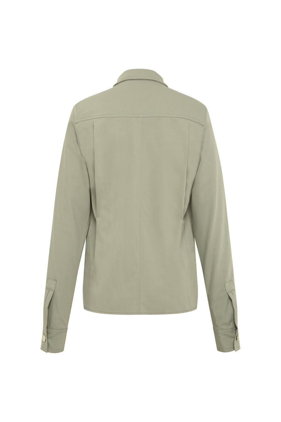 VINDA - Zip-up shirt jacket with patch pockets