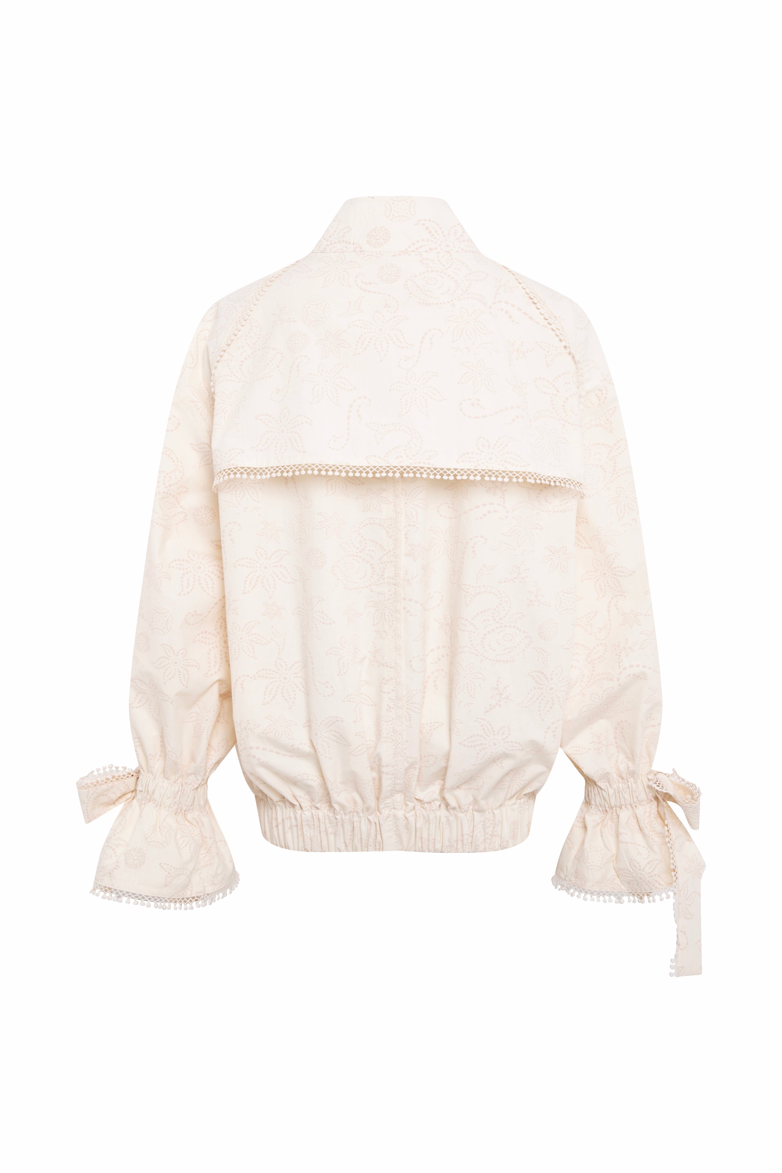 POLCA - Textured jacket with bow detailed cuffs