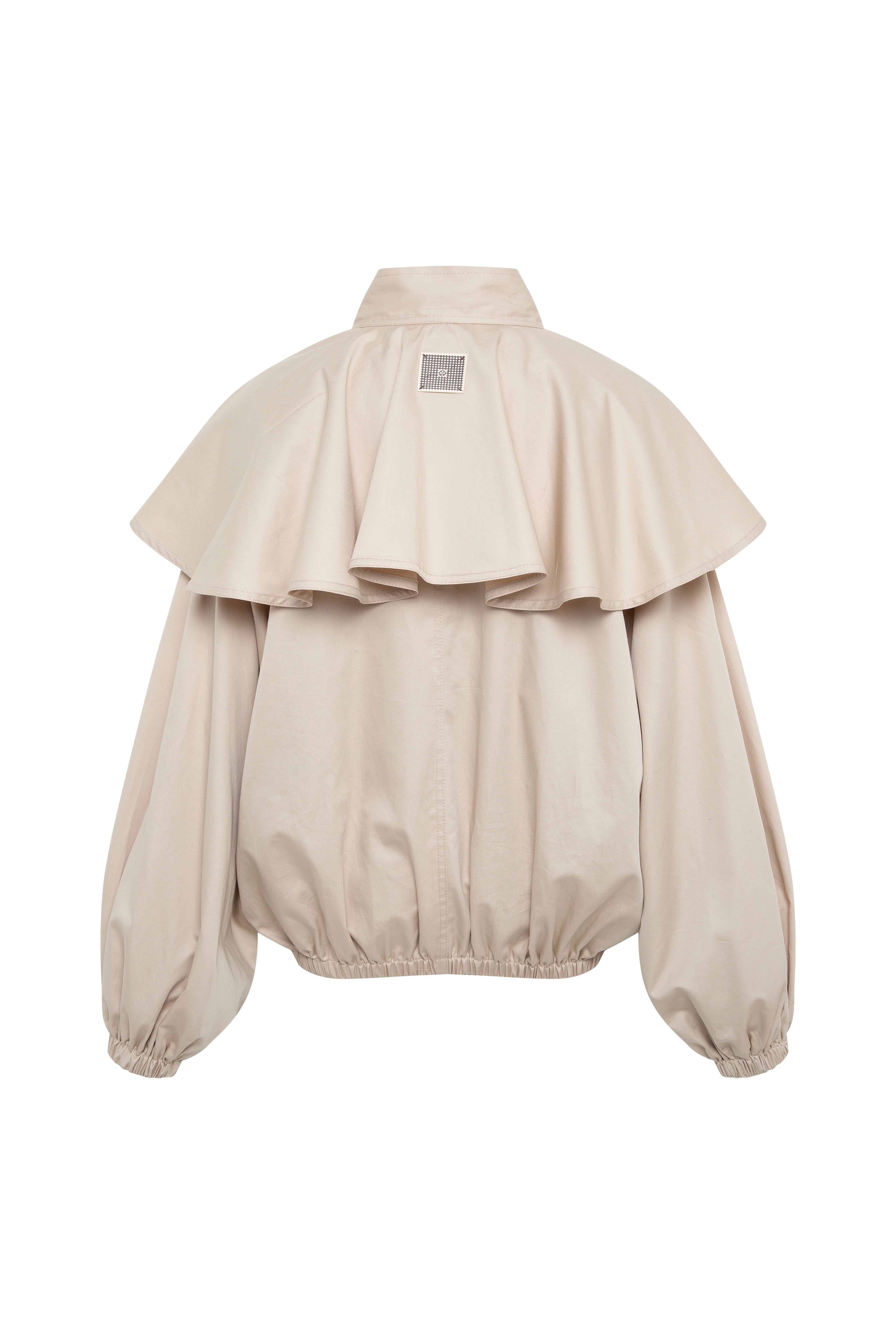 DUNE - Cape-detailed jacket with tie-neck