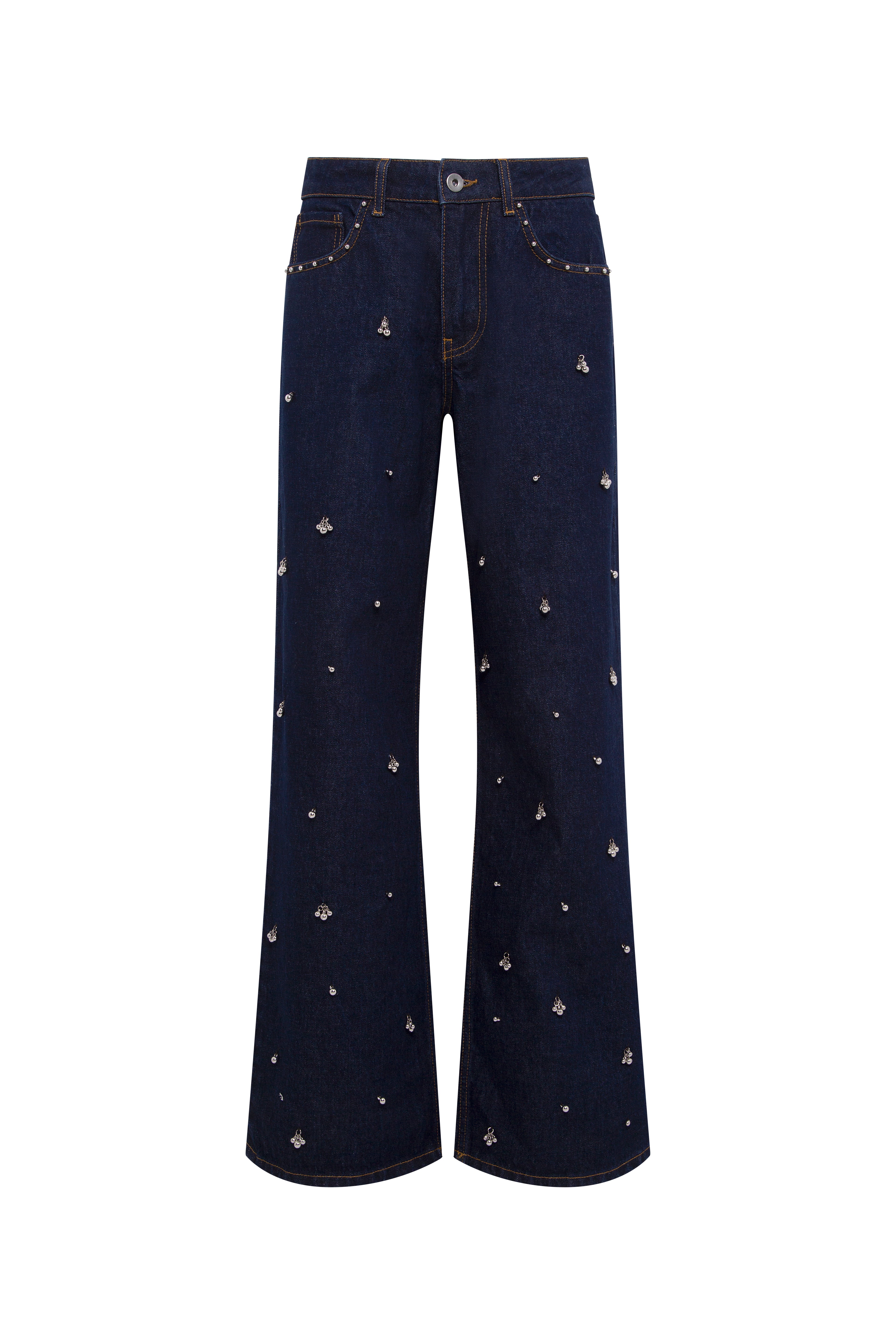 HARLY - Embellished straight-leg jeans