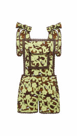 BILLIE - Open-back floral gabardine jumpsuit