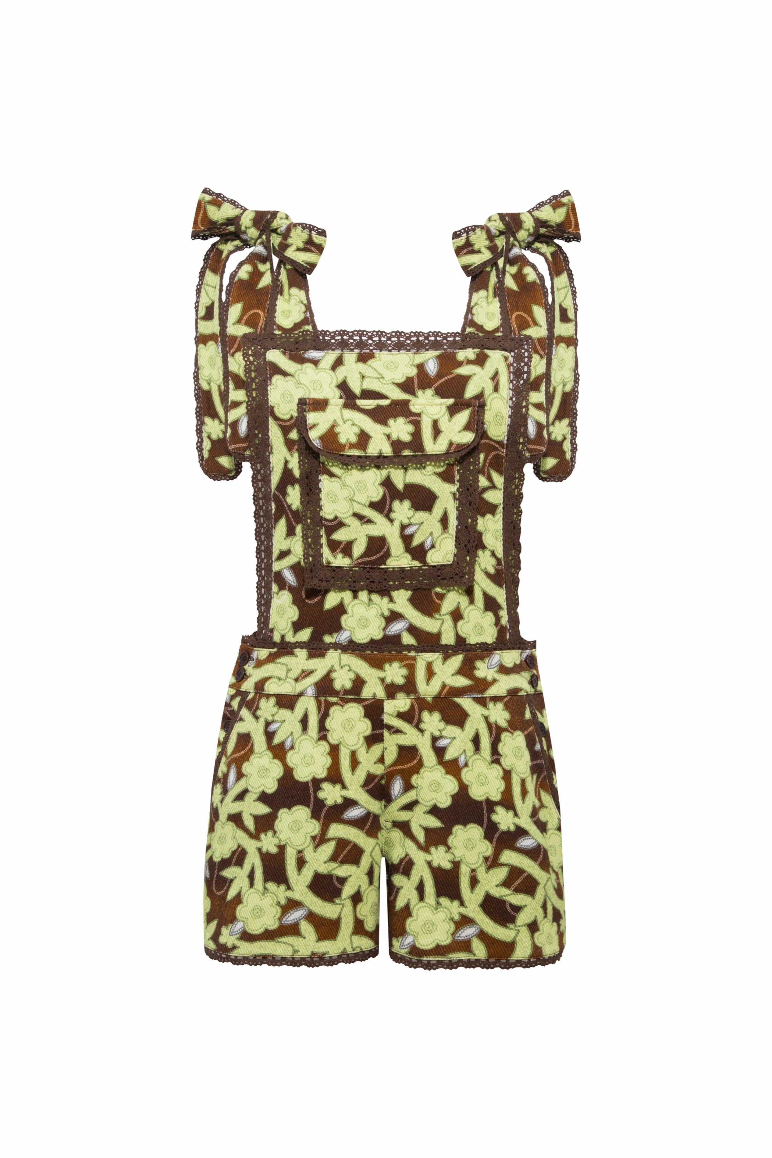 BILLIE - Open-back floral gabardine jumpsuit