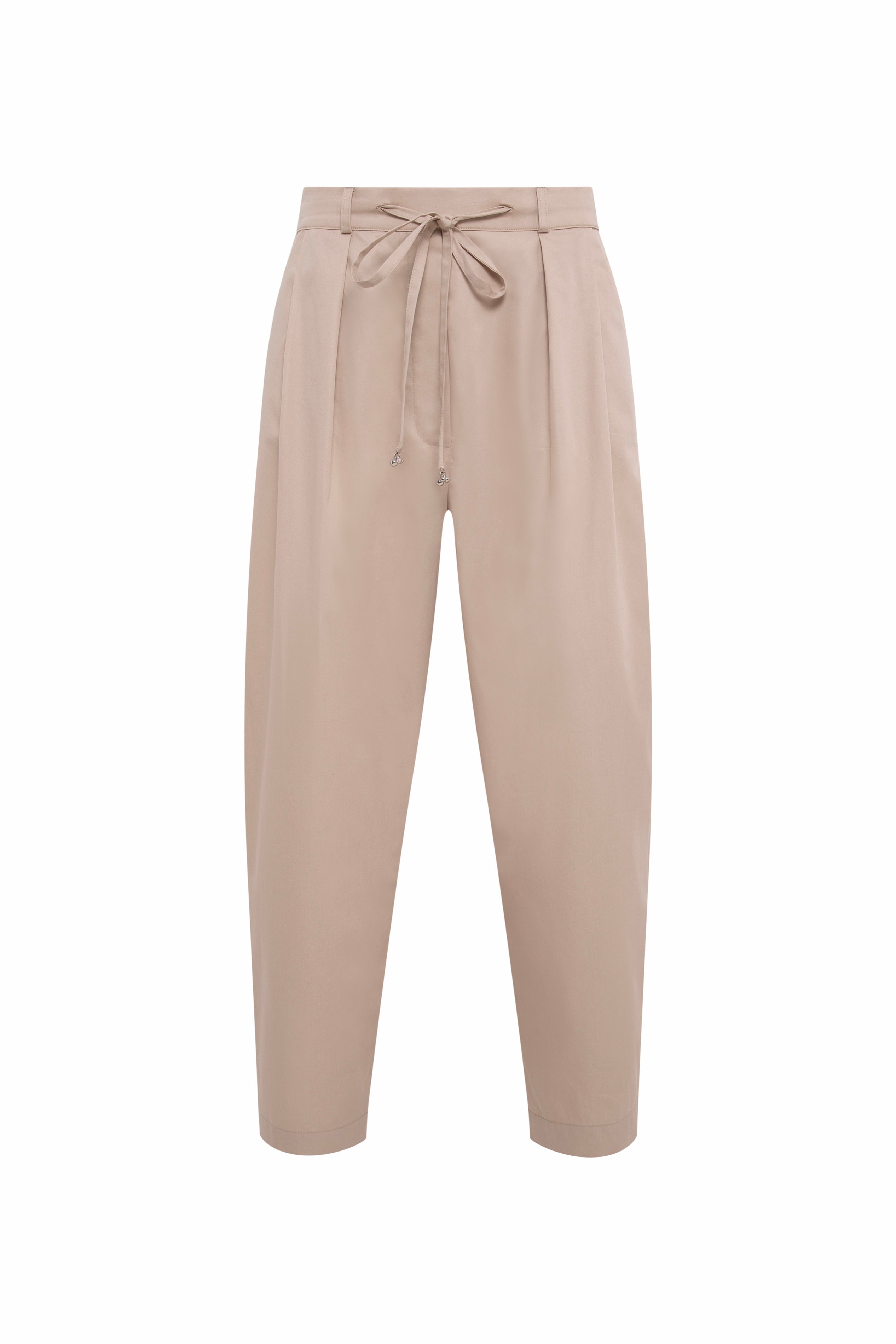 TAYLOR - Relaxed pleated cotton trousers