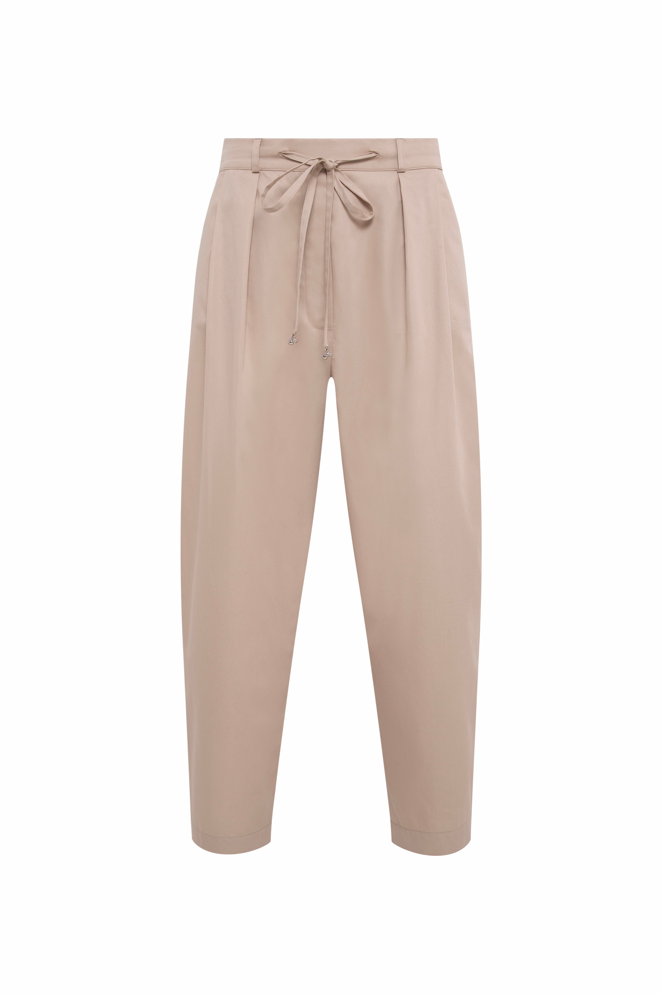 TAYLOR - Relaxed pleated cotton trousers
