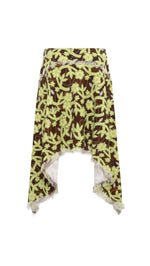 RILEY - Printed asymmetric skirt