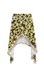 RILEY - Printed asymmetric skirt