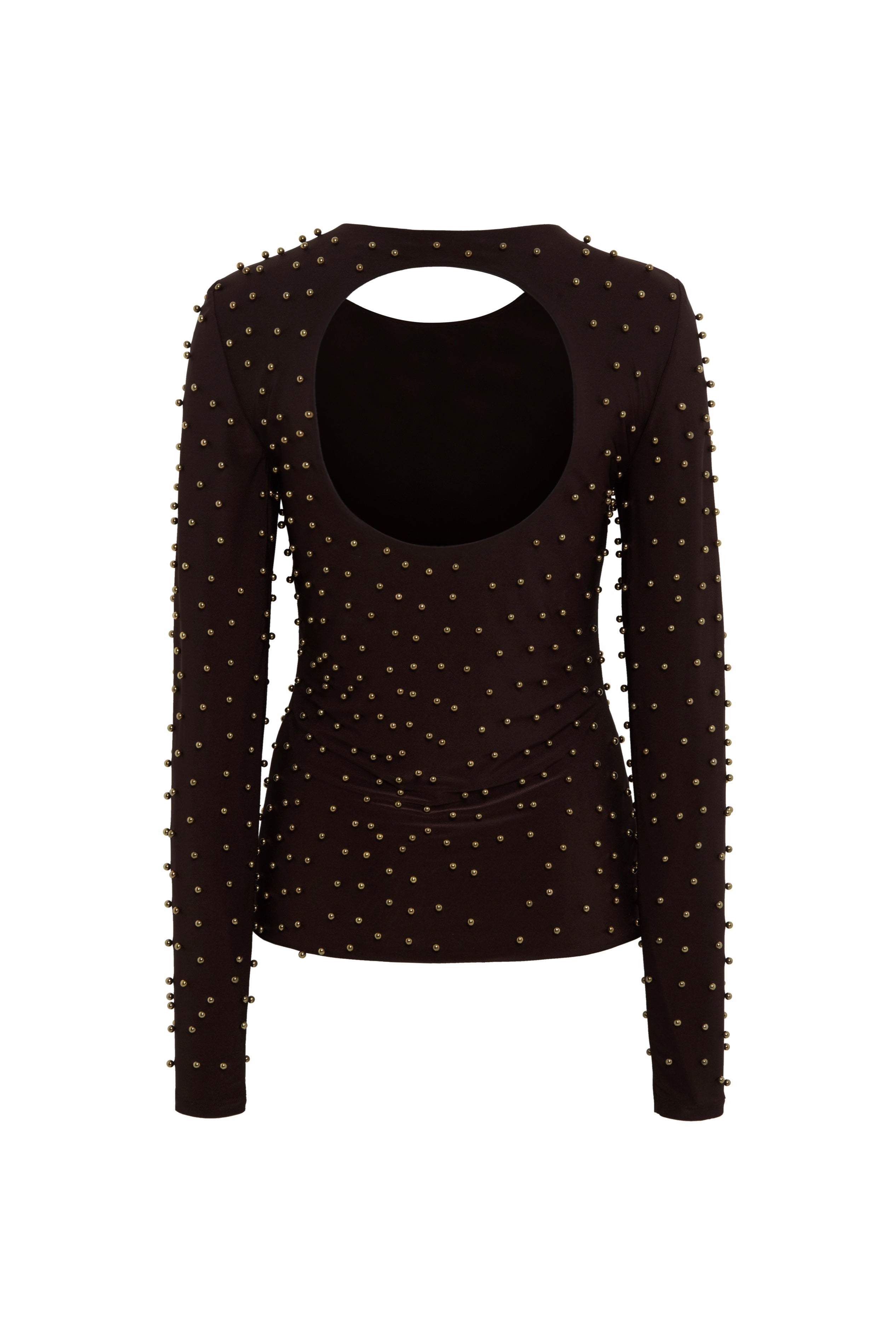ODEL - Studded open-back longsleeved top