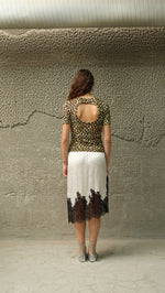 IDYL - Velvet devoré open-back top