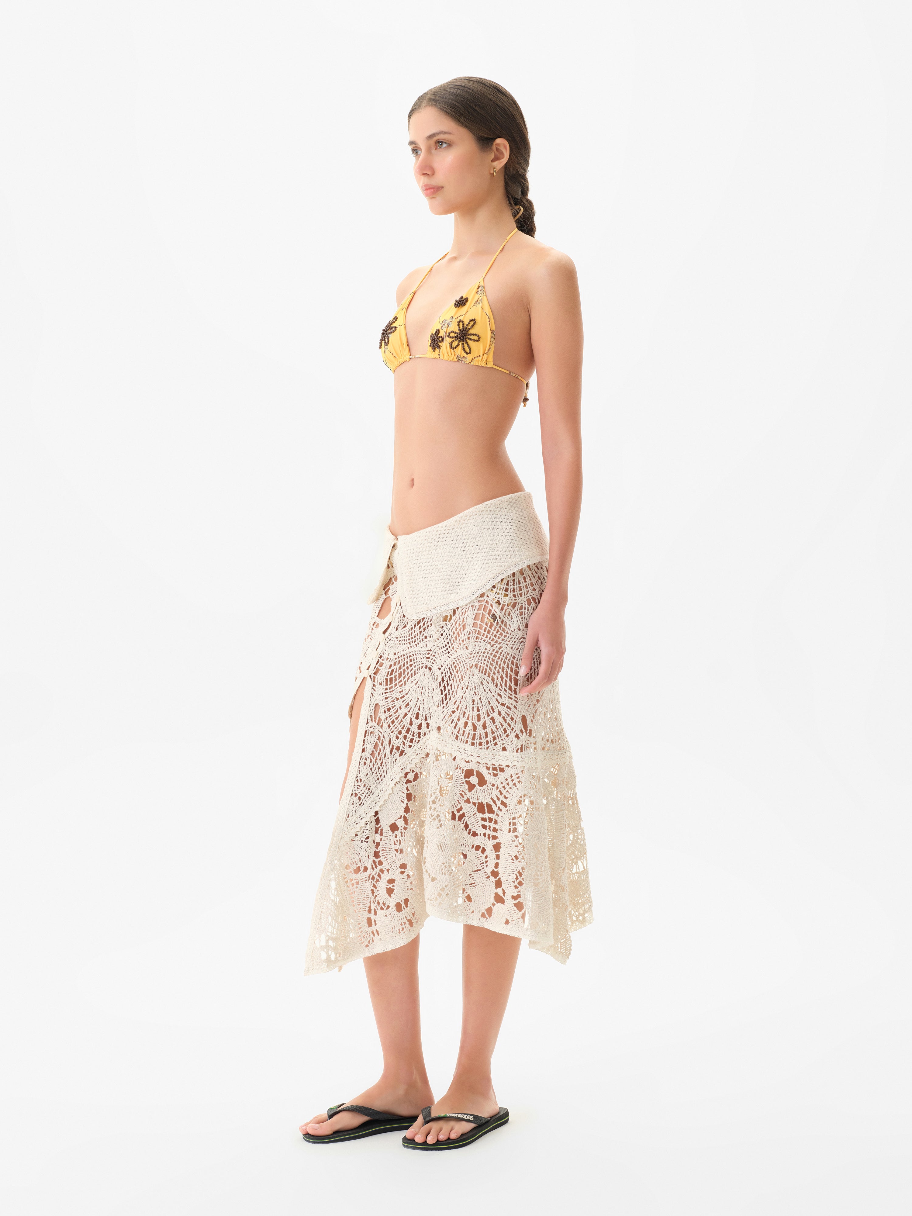 JUNIPER - Printed triangle bikini top