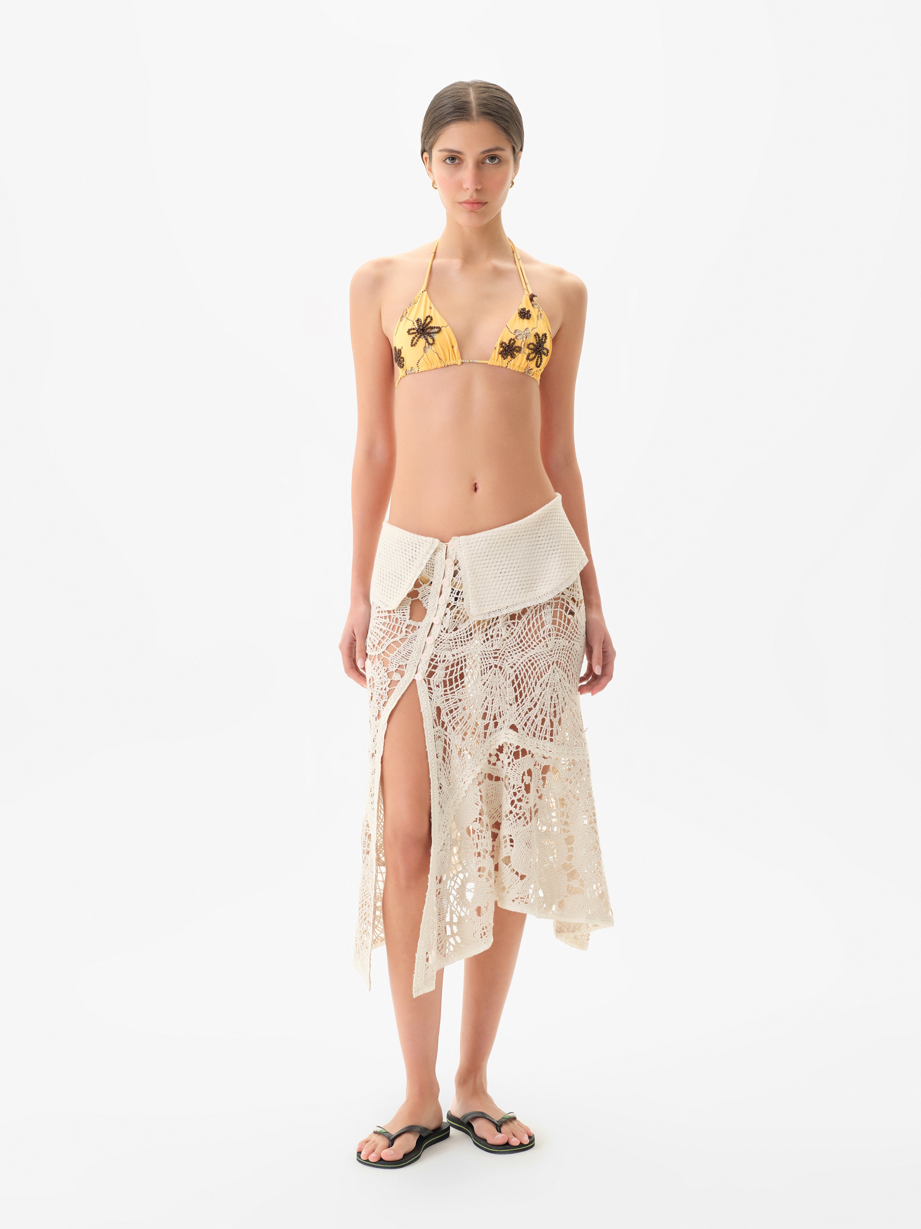 JUNIPER - Printed triangle bikini top