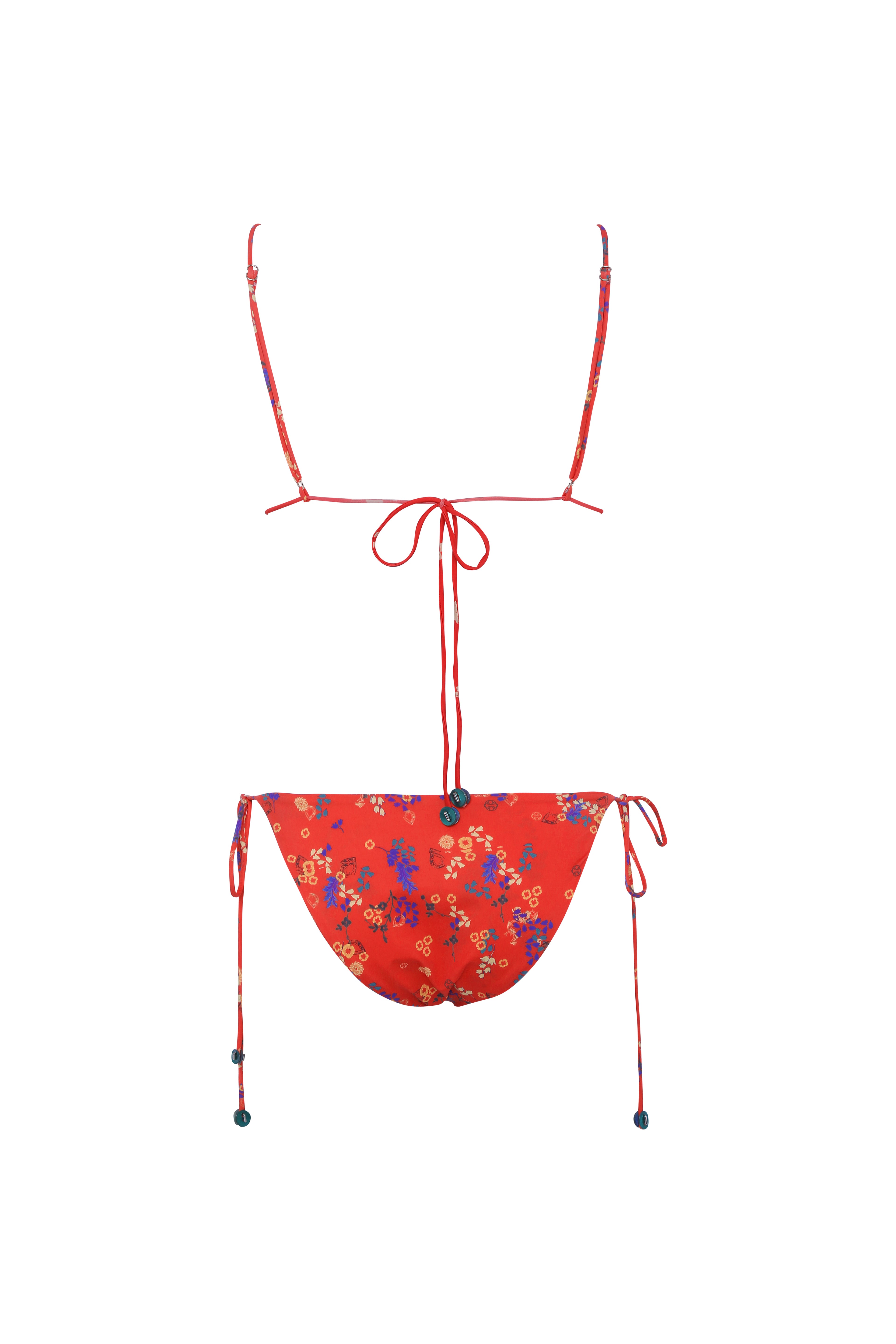 VICKY - Tie-detailed low-rise bikini briefs