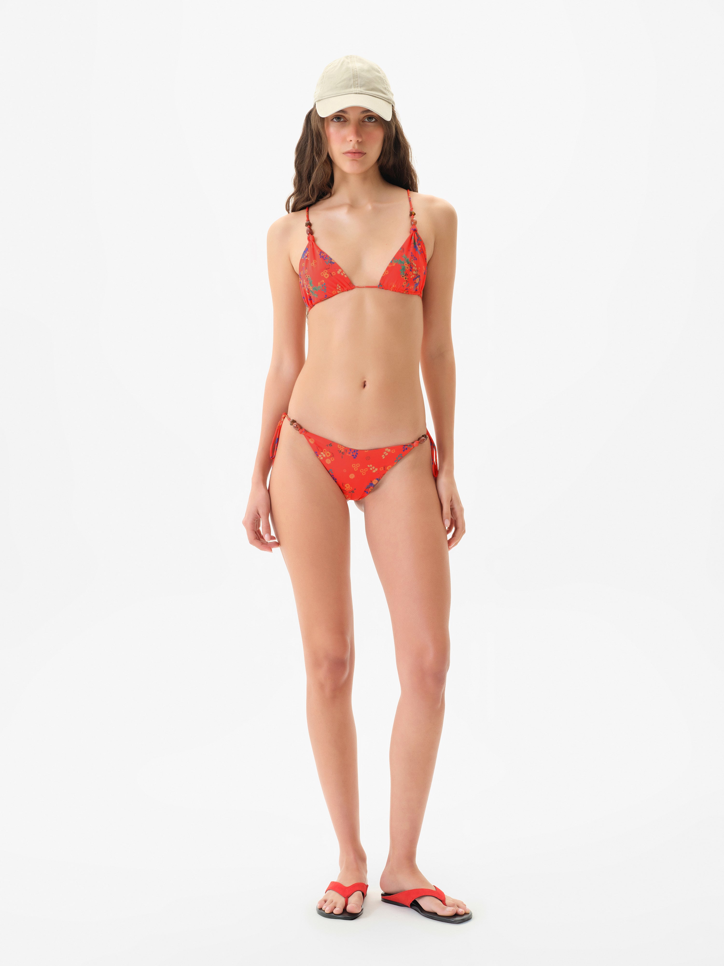 VICKY - Tie-detailed low-rise bikini briefs
