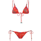 VICKY - Tie-detailed low-rise bikini briefs