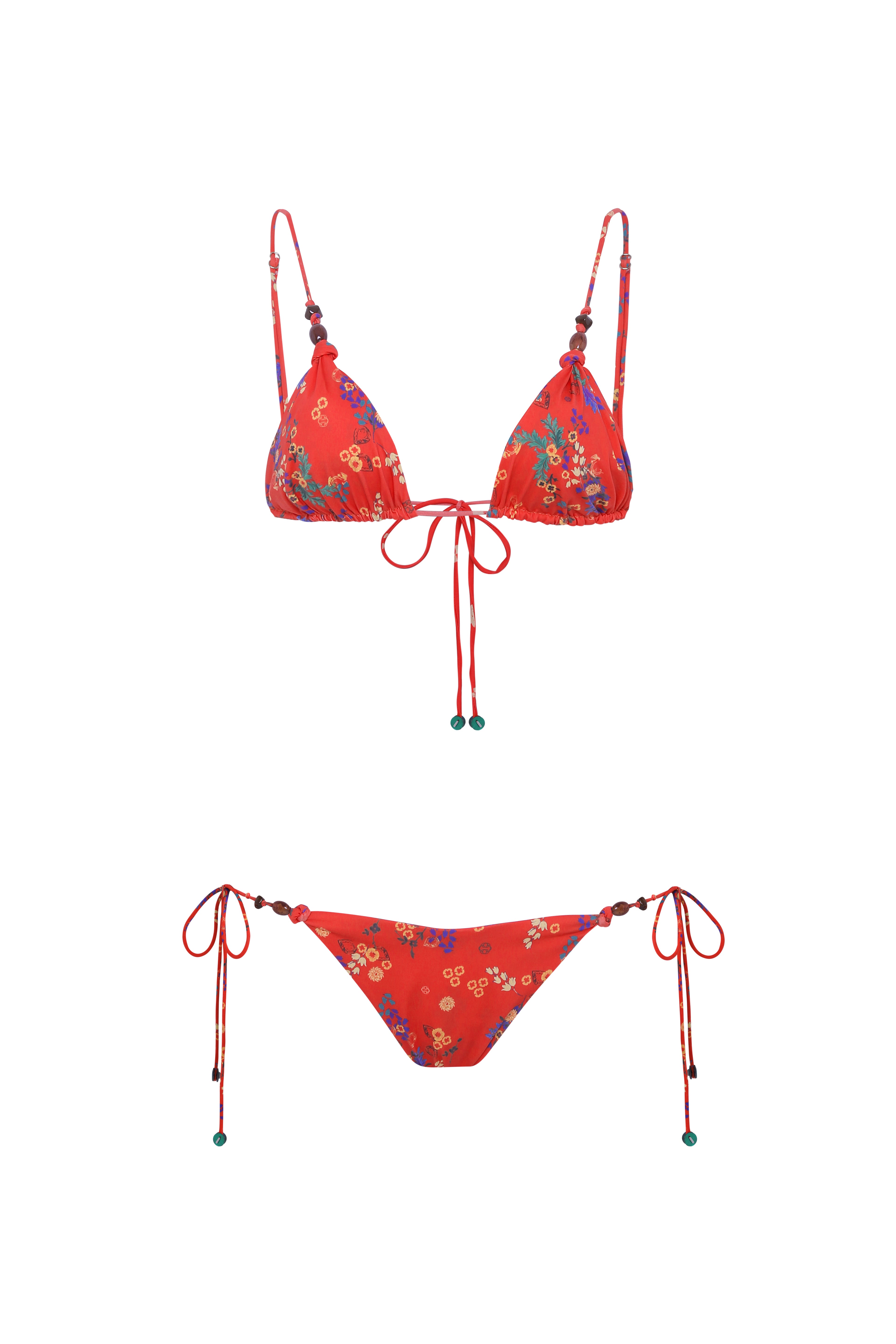 VICKY - Tie-detailed low-rise bikini briefs