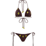 JUNIPER - Embellished triangle bikini top