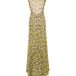 FENS - Floral print open-back mesh maxi dress