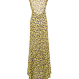 FENS - Floral print open-back mesh maxi dress