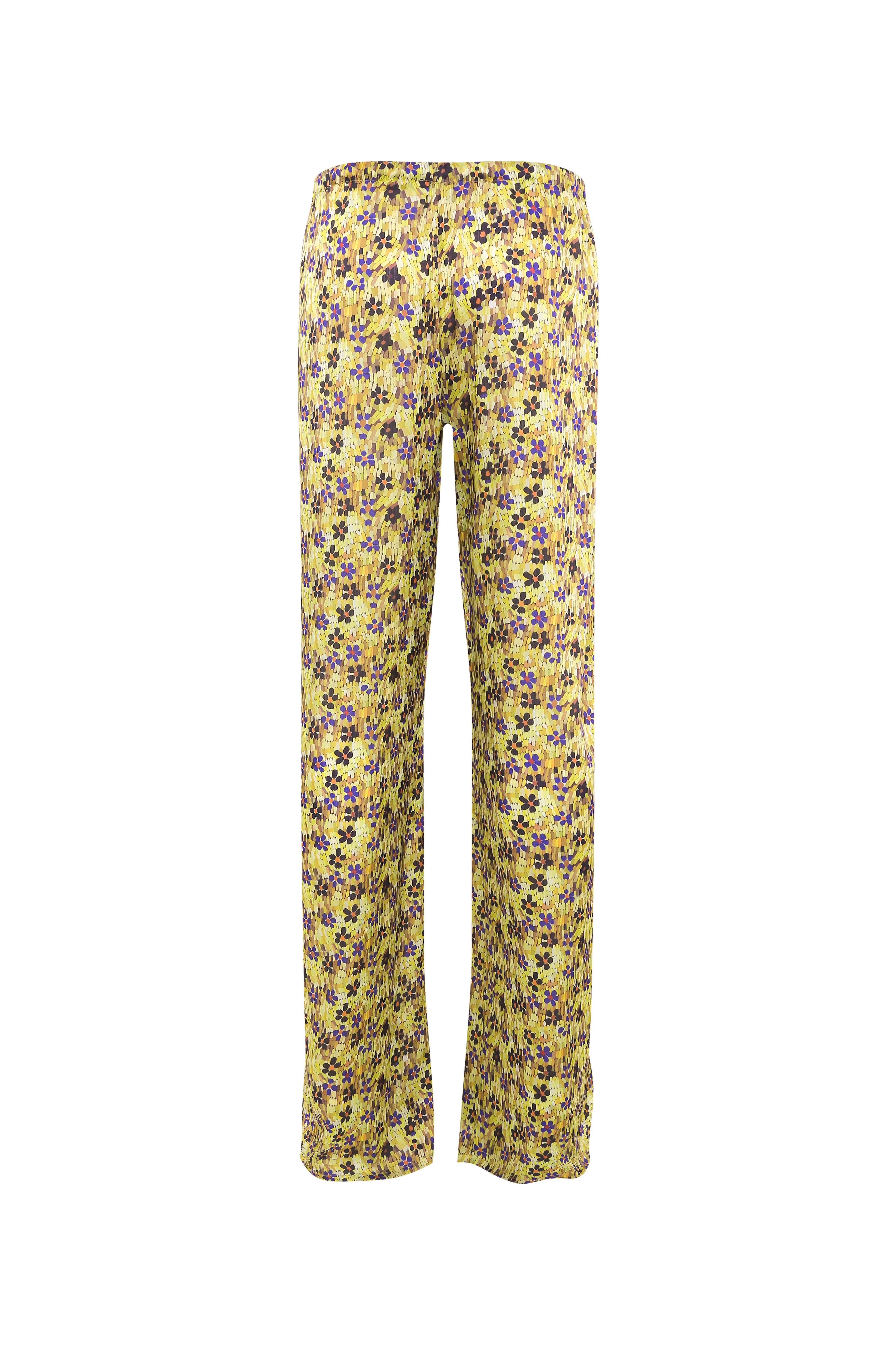 MANOCE - Front tie satin wide-leg pants