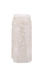 WELLS - Belt detailed crochet midi skirt with detachable mini shorts