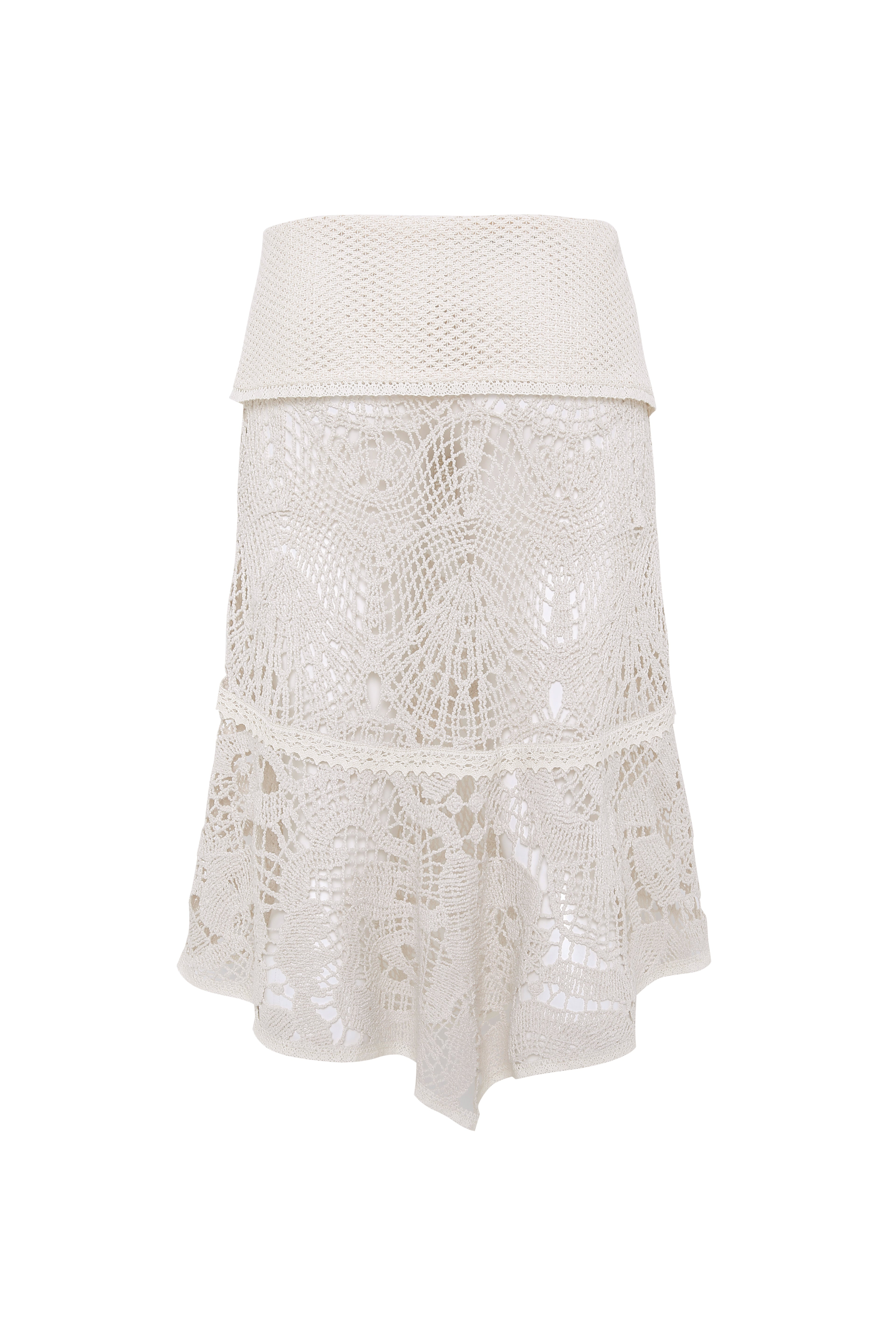 RITA - Crochet midi skirt with slit detail by SIEDRÉS | Official