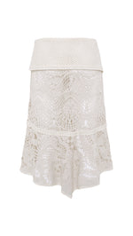 RITA - Crochet midi skirt with slit detail